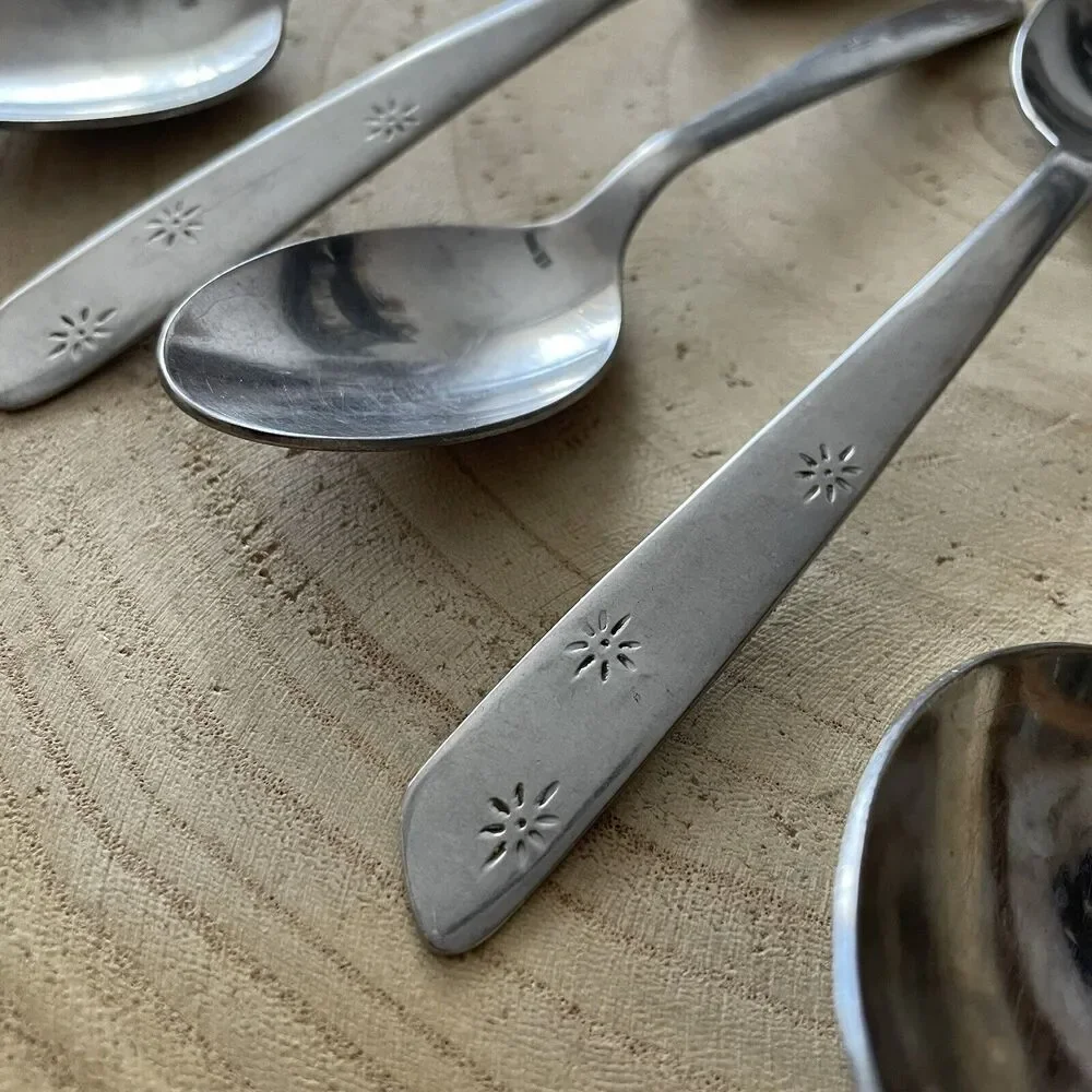 Superior Stainless GALAXY Flatware Silverware Spoons Lot Of 5 Vintage